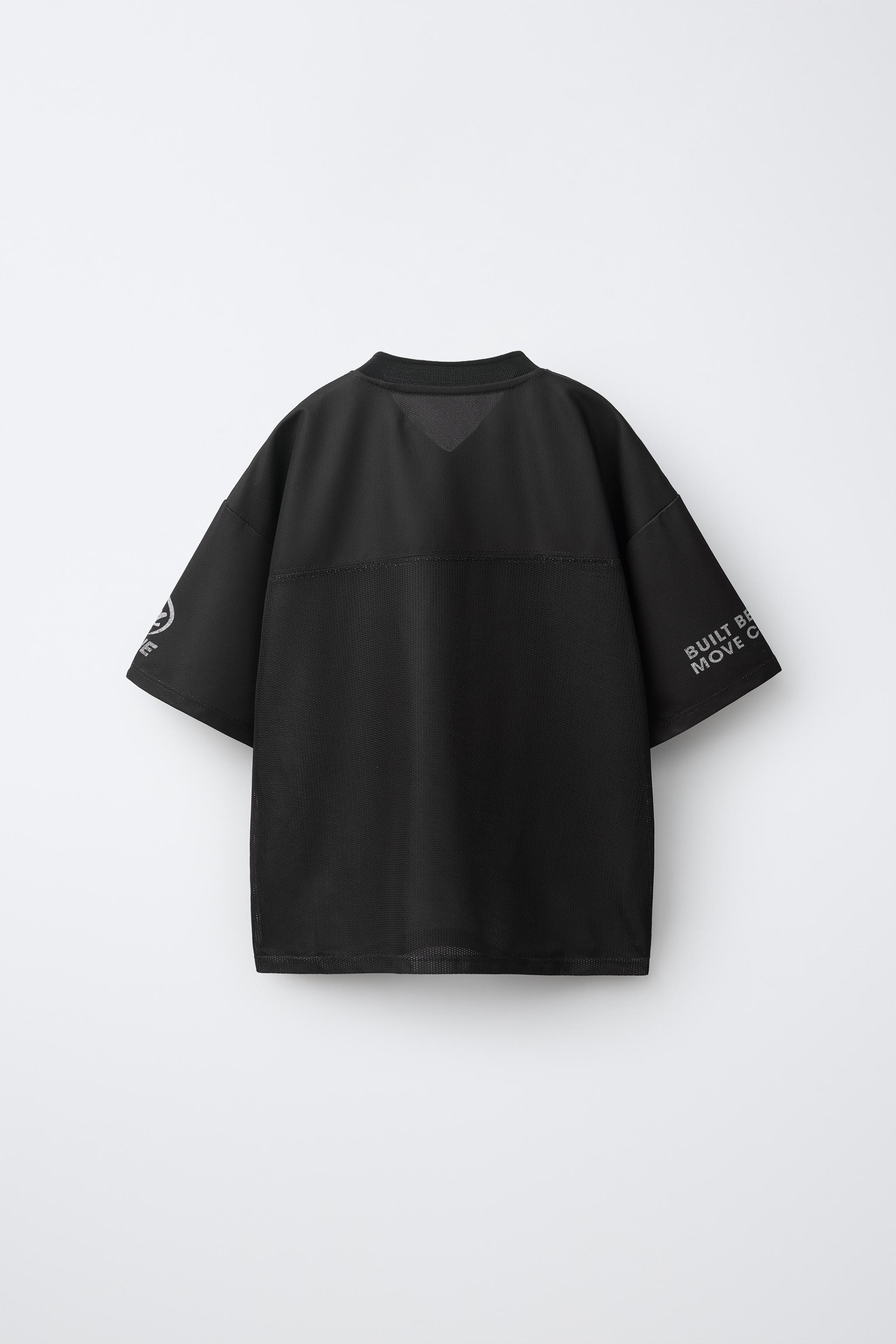 T-SHIRT EN RÉSIILLE À INSCRIPTION IMPRIMÉE